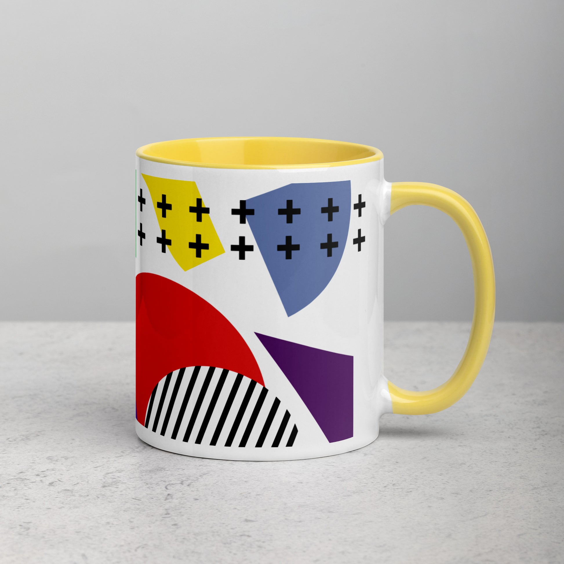 ABSTRACT SHAPES Mug with Color Inside - ASHRILEYPRINTS