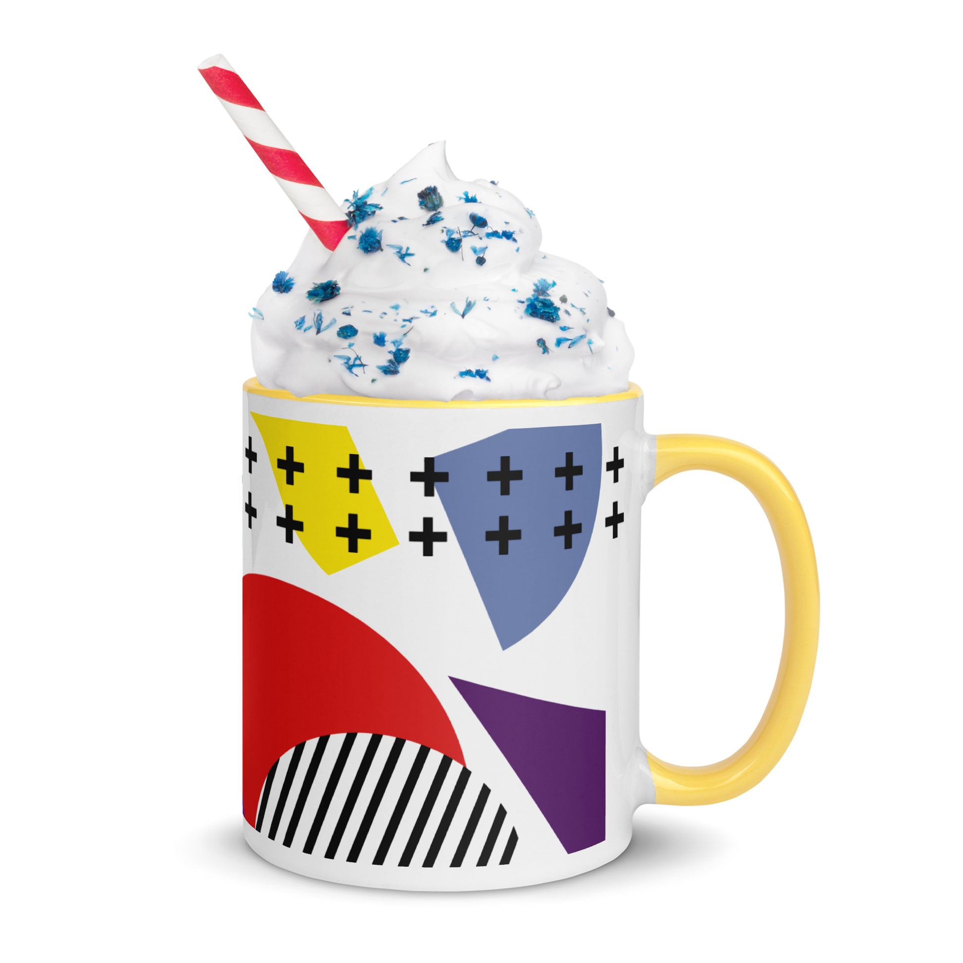 ABSTRACT SHAPES Mug with Color Inside - ASHRILEYPRINTS
