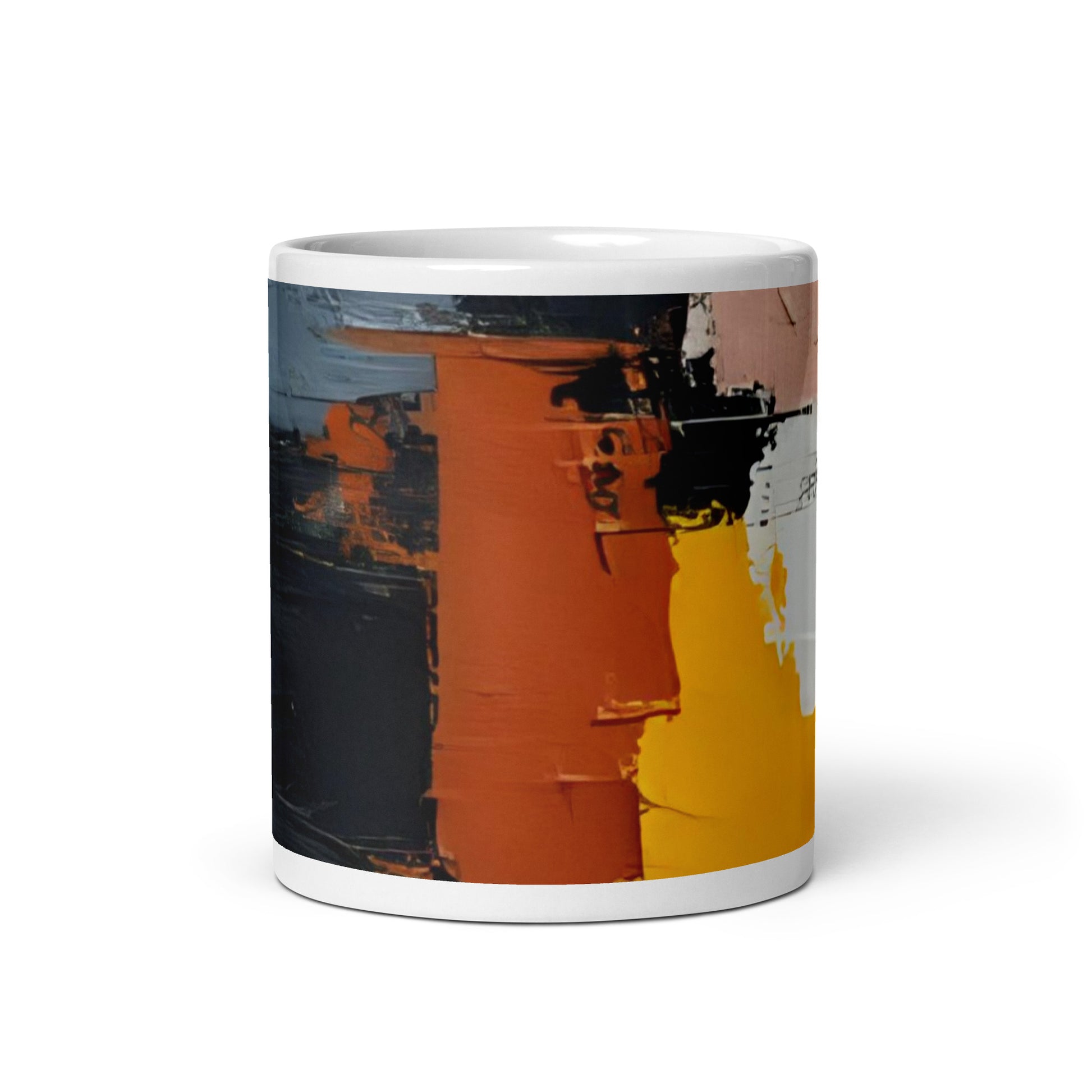 ABSTRACT PAINT White glossy mug - ASHRILEYPRINTS