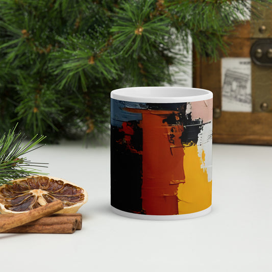 ABSTRACT PAINT White glossy mug - ASHRILEYPRINTS