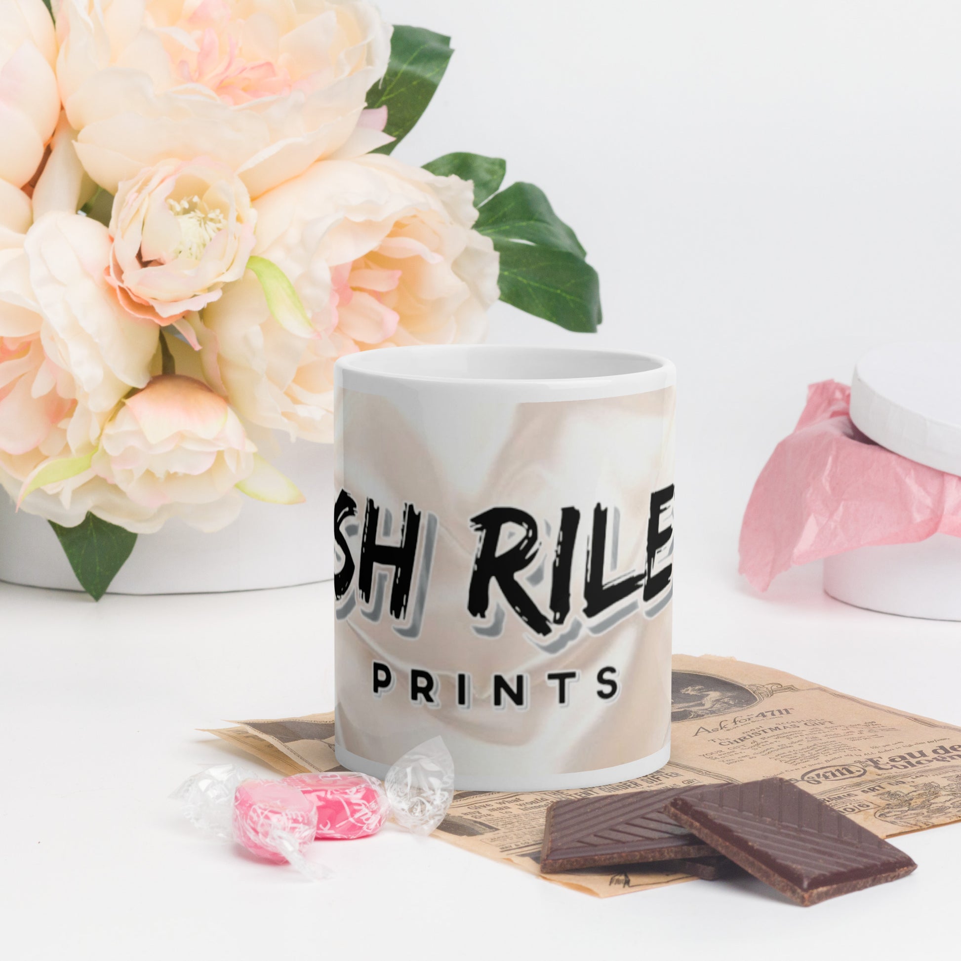 ASH RILEY PRINTS White glossy mug - ASHRILEYPRINTS