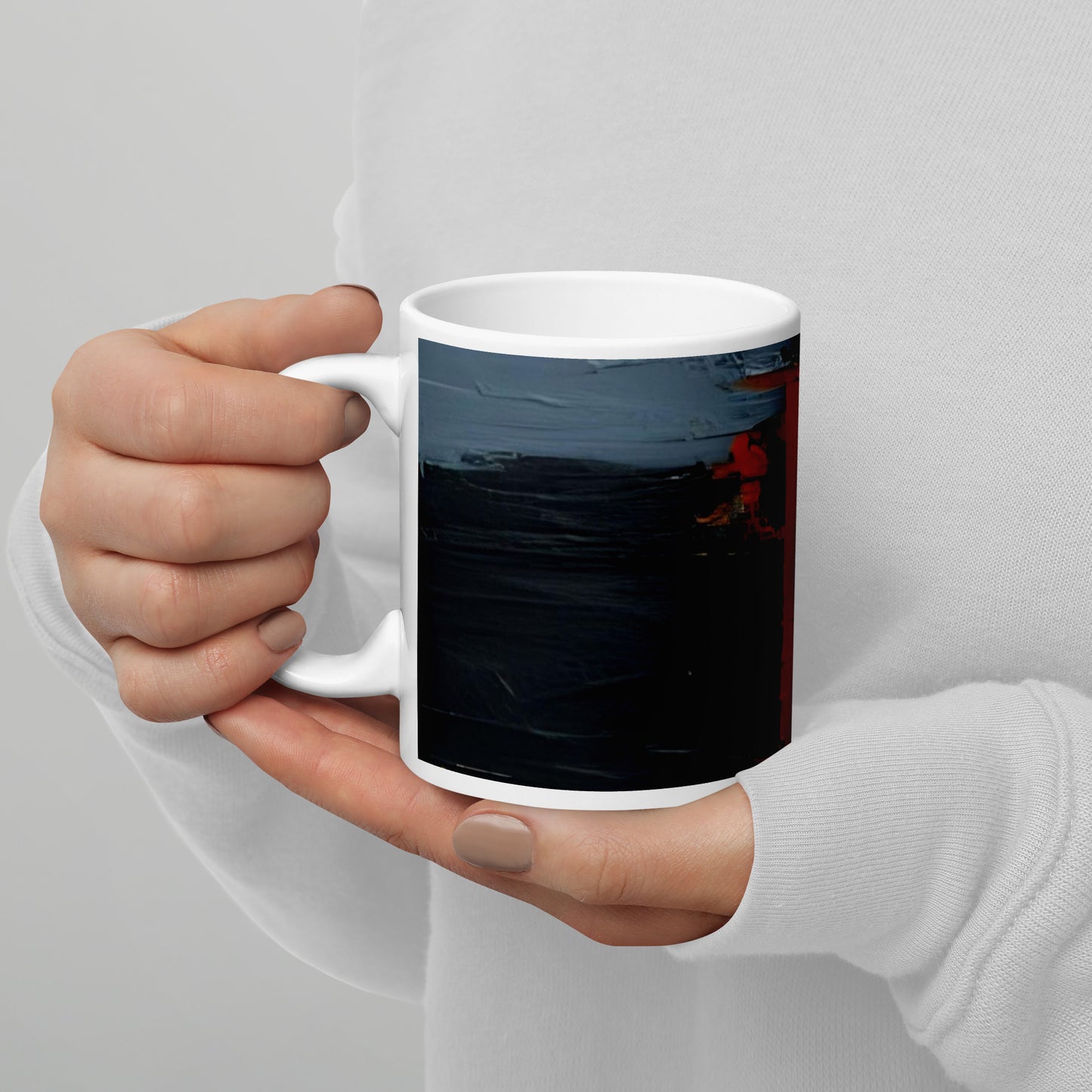 ABSTRACT PAINT White glossy mug - ASHRILEYPRINTS