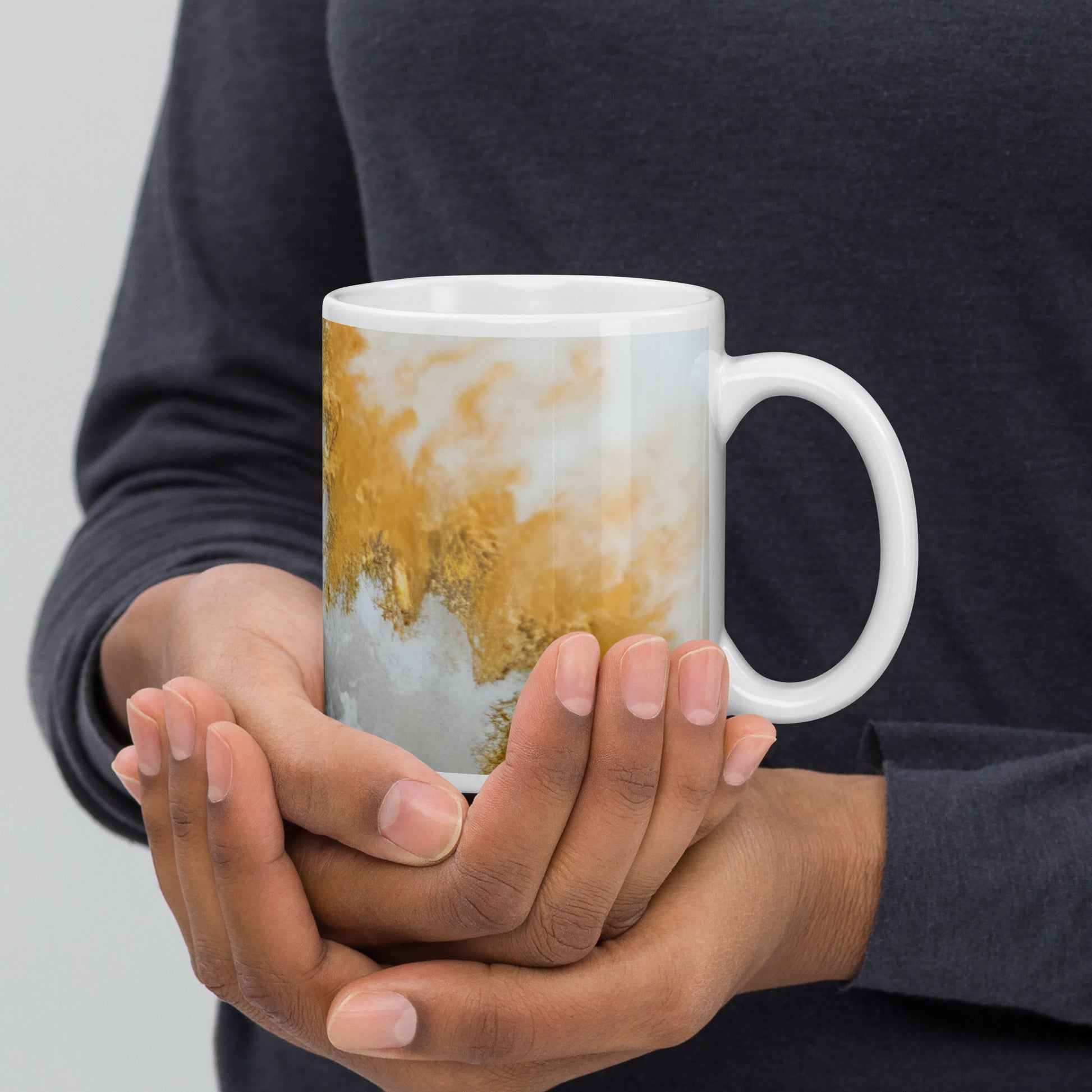ABSTRACT WAVES White glossy mug - ASHRILEYPRINTS