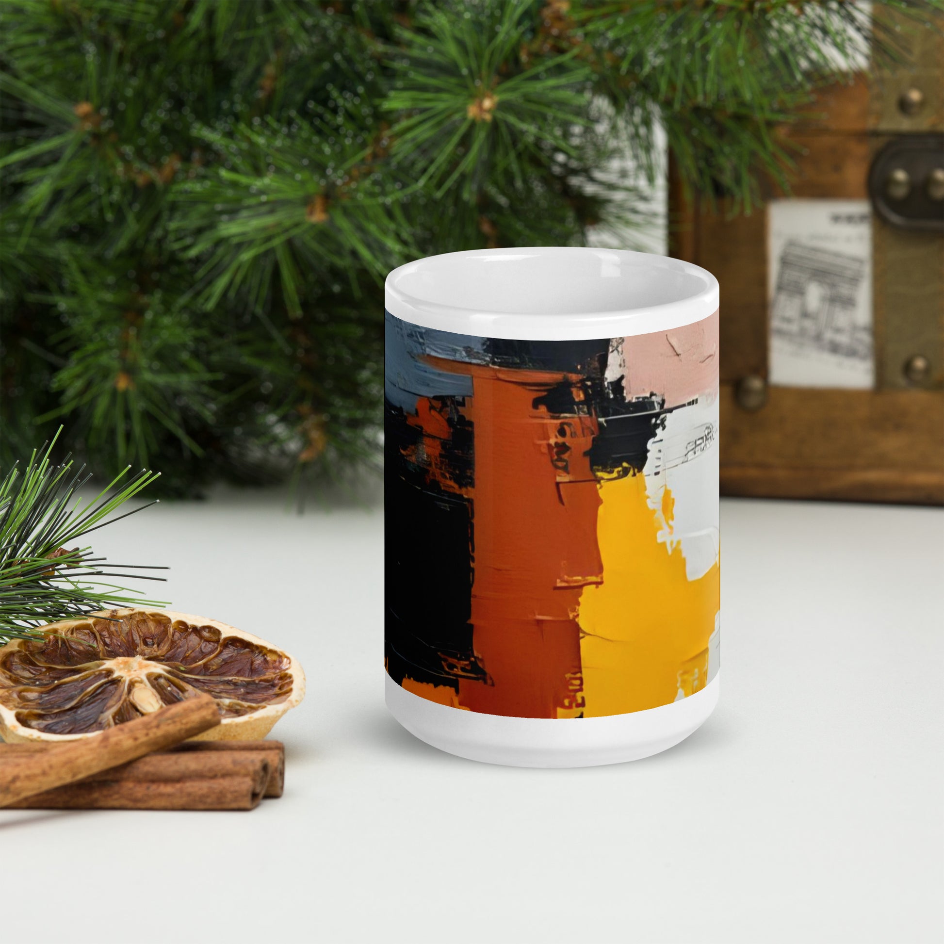 ABSTRACT PAINT White glossy mug - ASHRILEYPRINTS