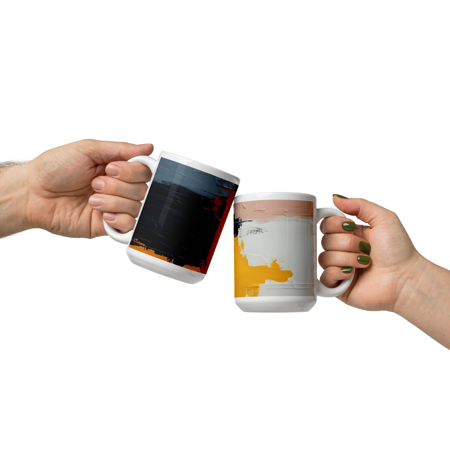 ABSTRACT PAINT White glossy mug - ASHRILEYPRINTS