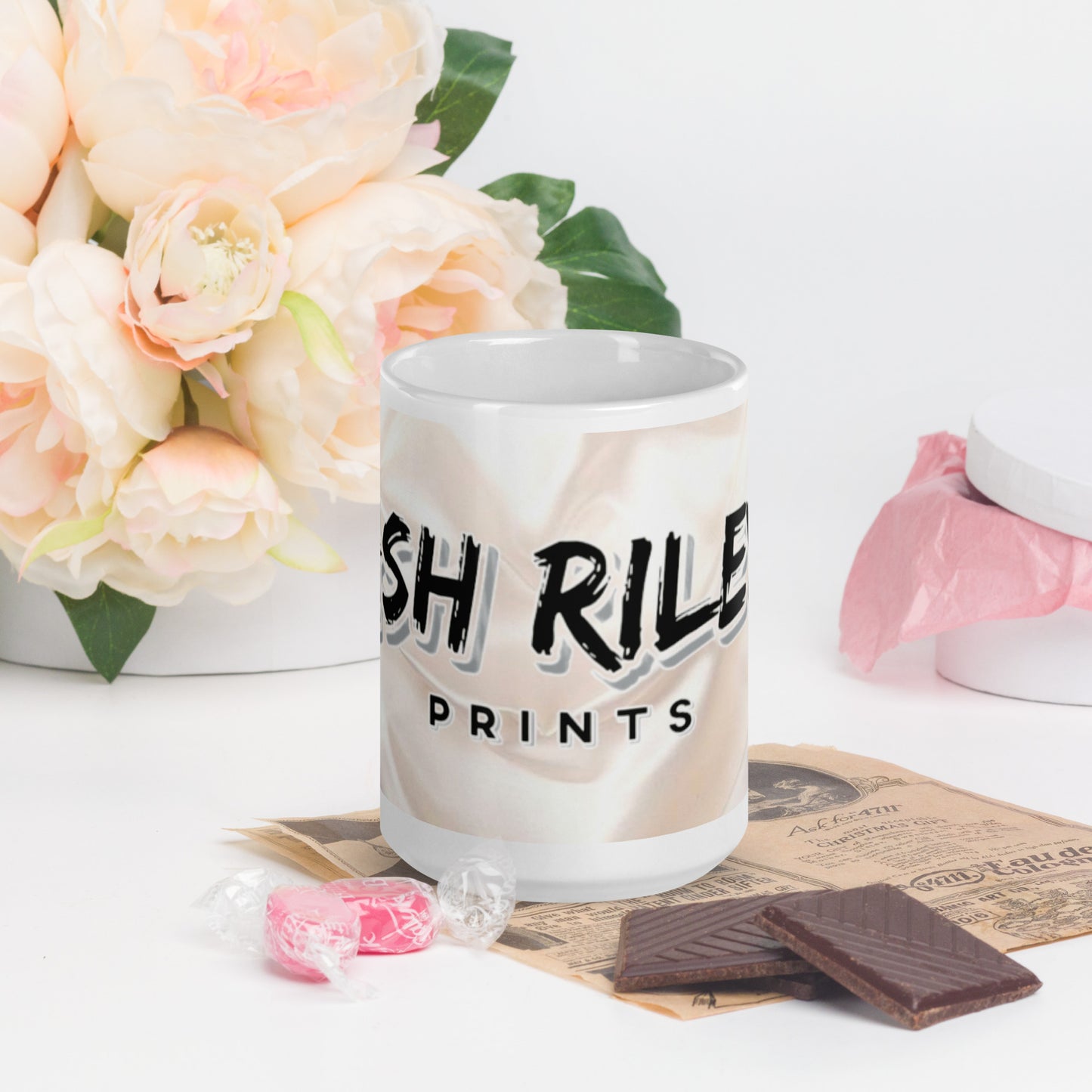 ASH RILEY PRINTS White glossy mug - ASHRILEYPRINTS