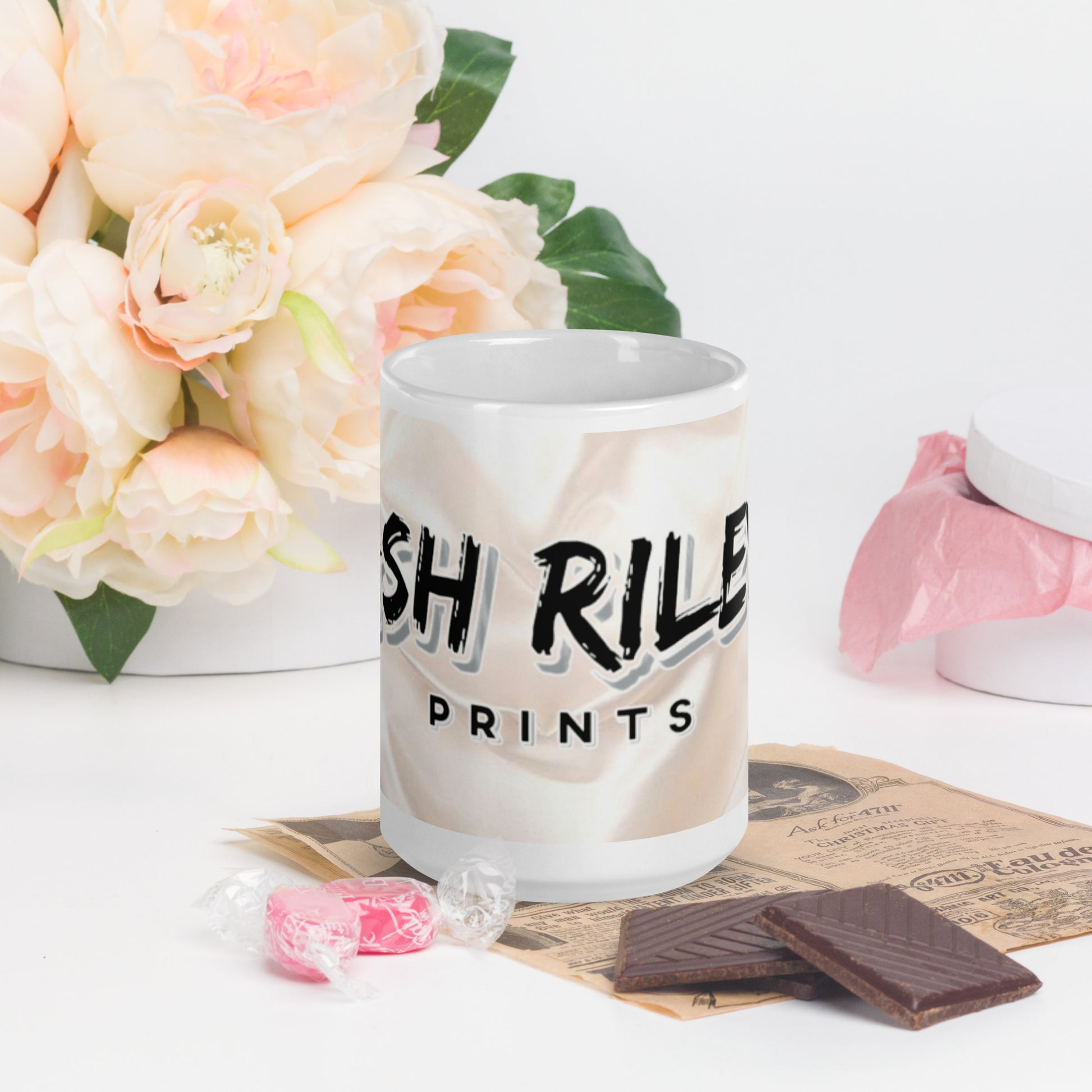 ASH RILEY PRINTS White glossy mug - ASHRILEYPRINTS