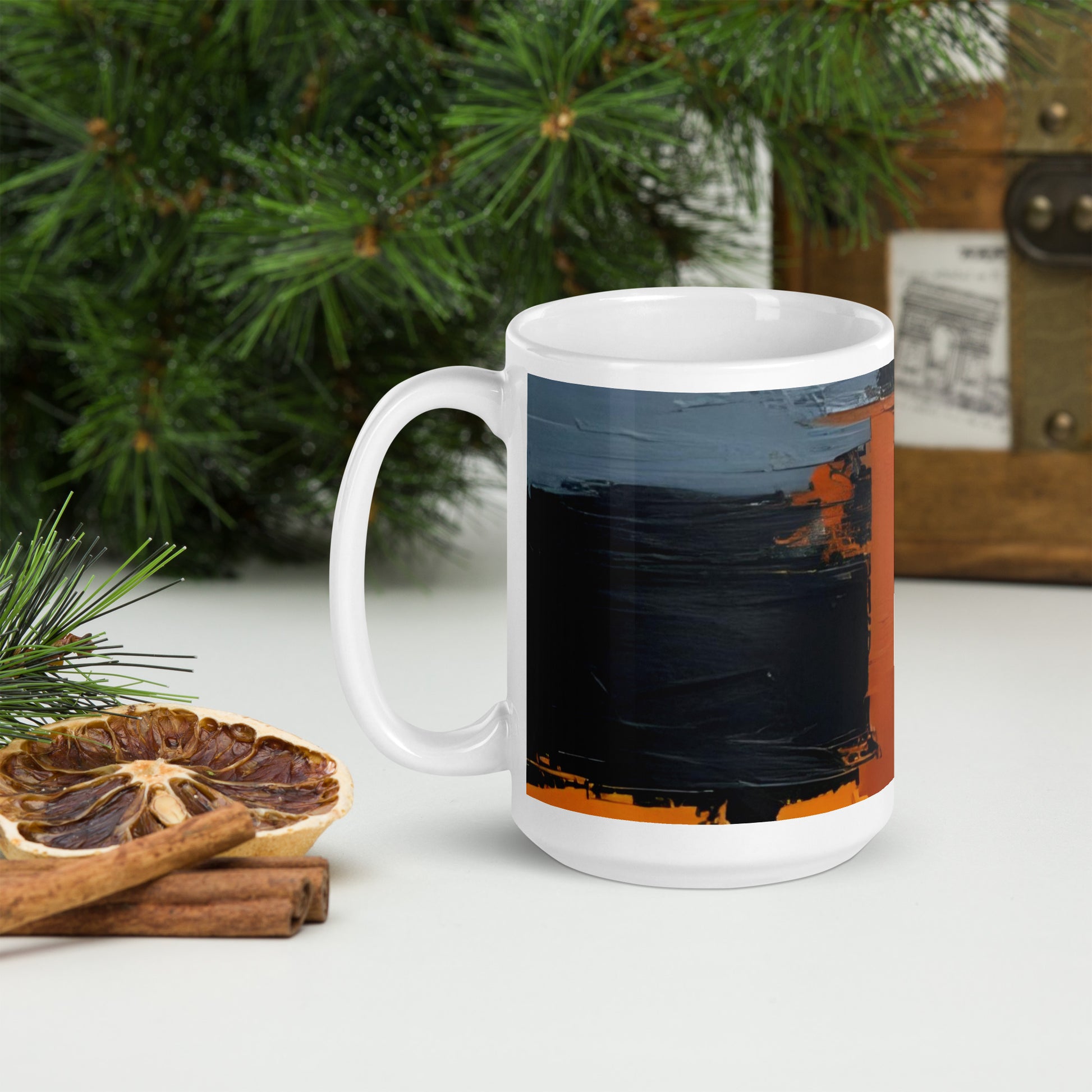 ABSTRACT PAINT White glossy mug - ASHRILEYPRINTS