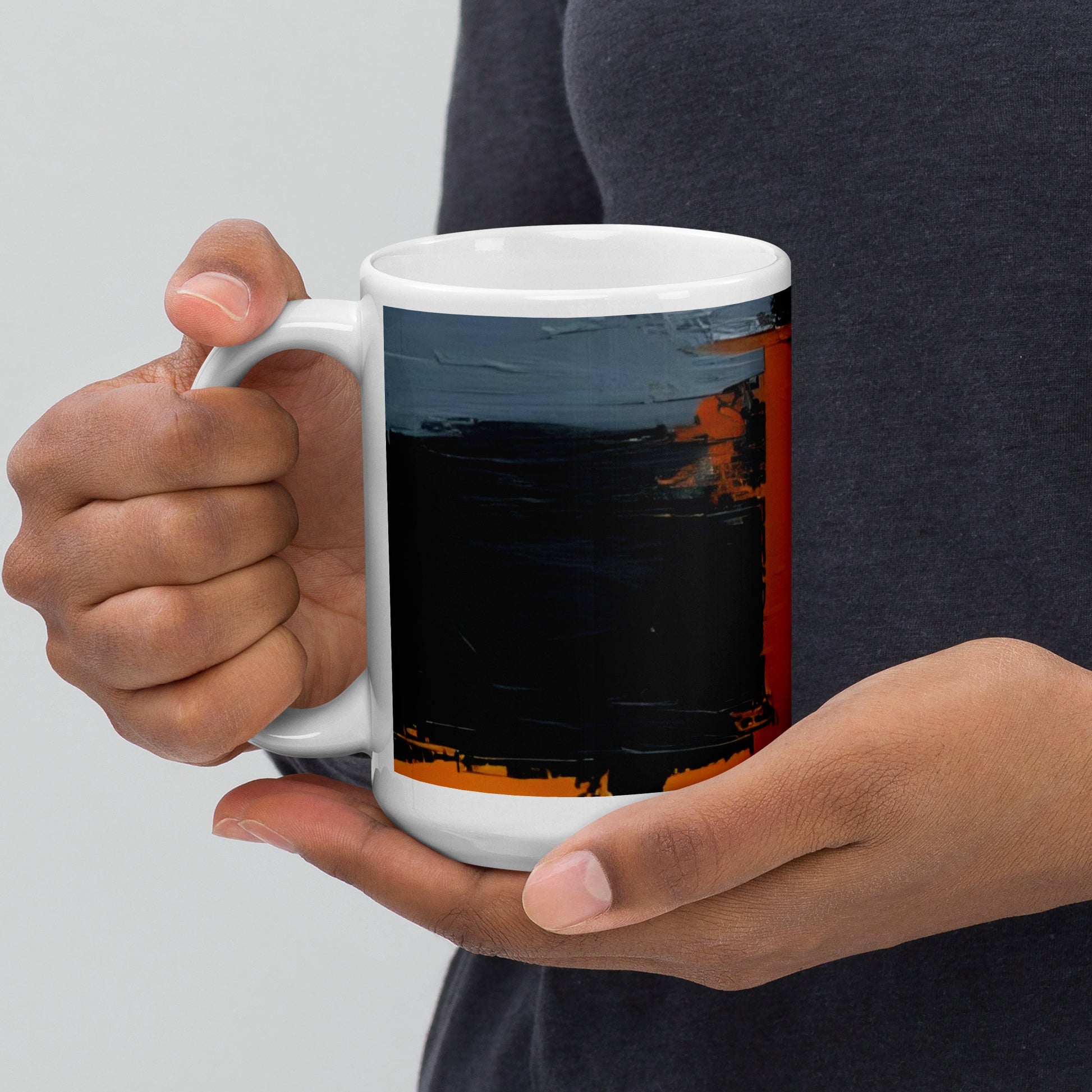 ABSTRACT PAINT White glossy mug - ASHRILEYPRINTS