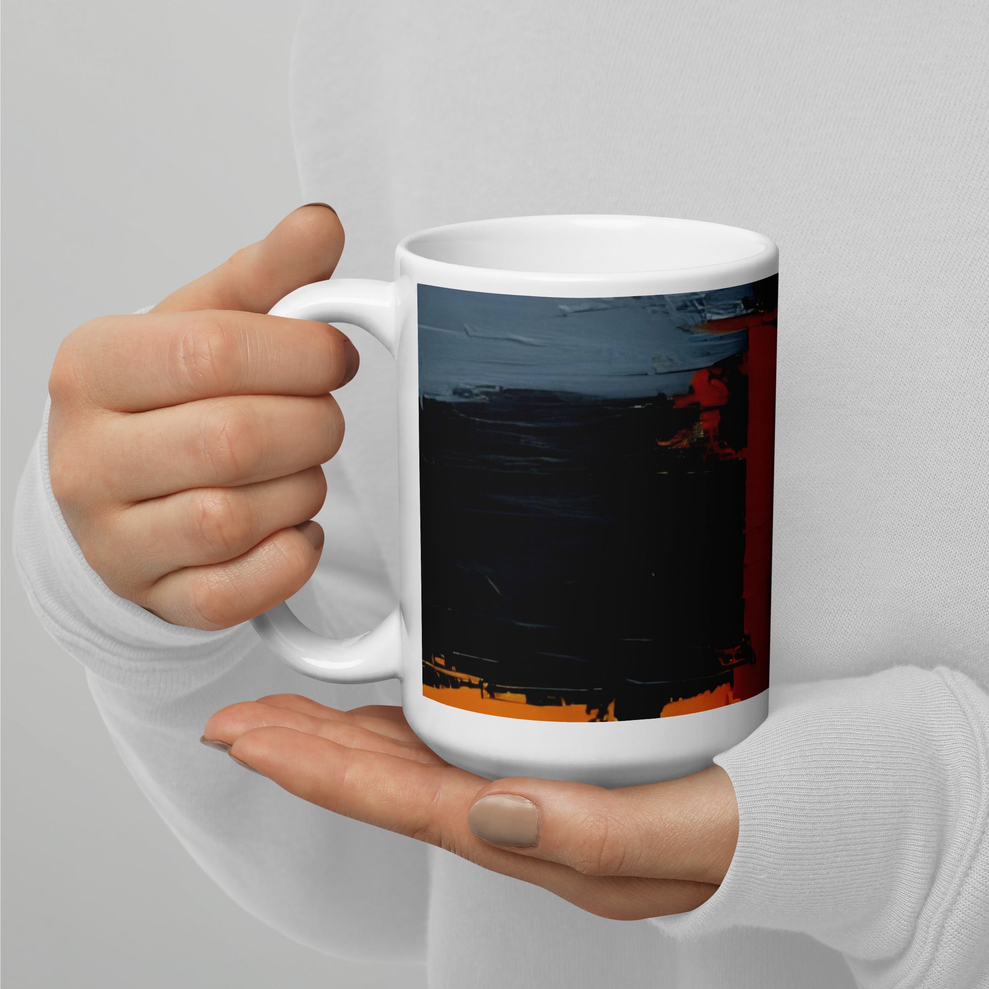 ABSTRACT PAINT White glossy mug - ASHRILEYPRINTS