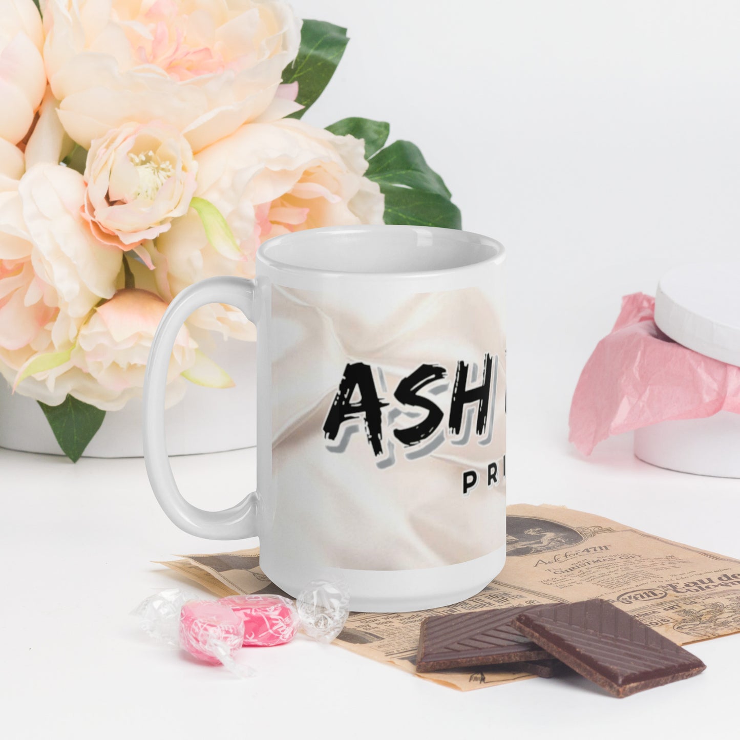 ASH RILEY PRINTS White glossy mug - ASHRILEYPRINTS