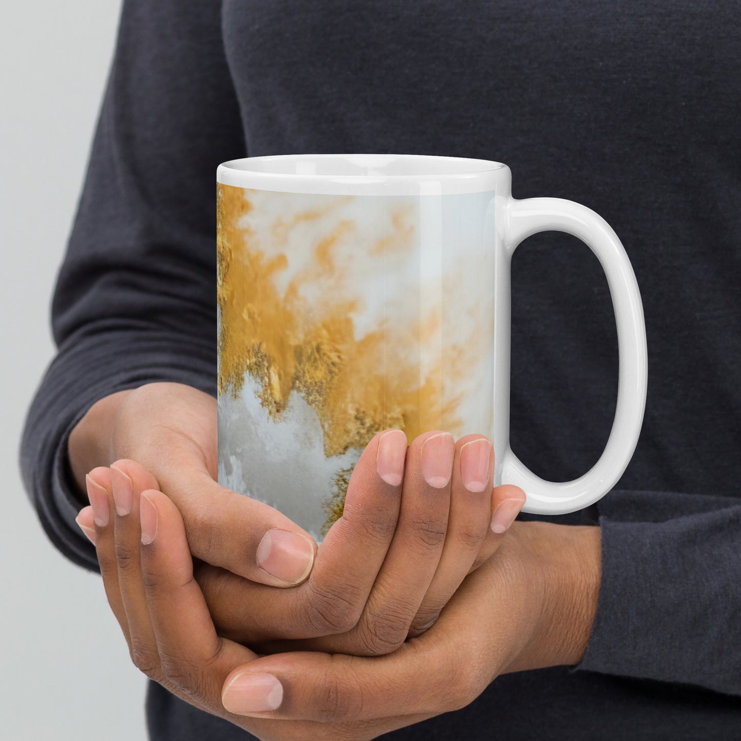 ABSTRACT WAVES White glossy mug - ASHRILEYPRINTS