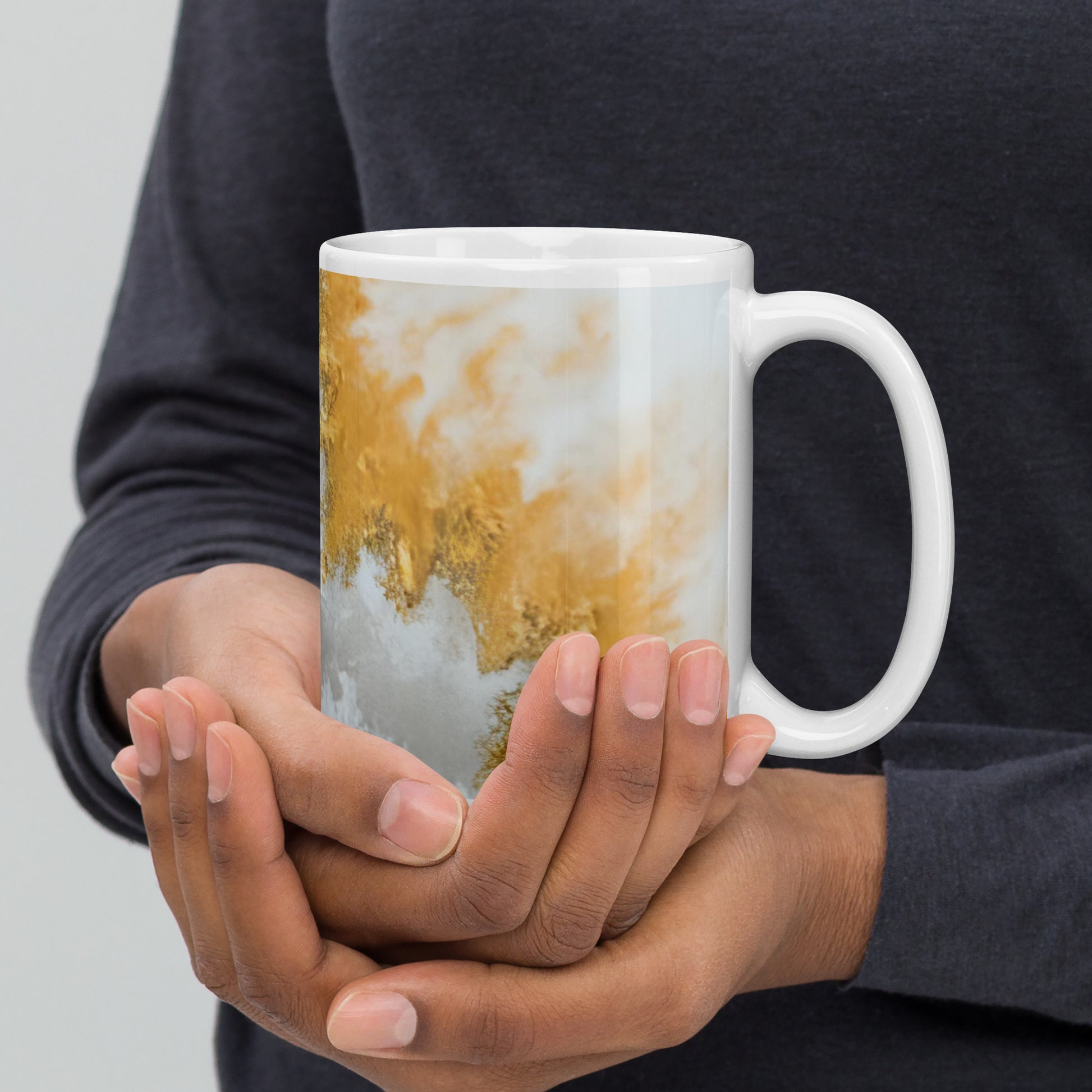 ABSTRACT WAVES White glossy mug - ASHRILEYPRINTS