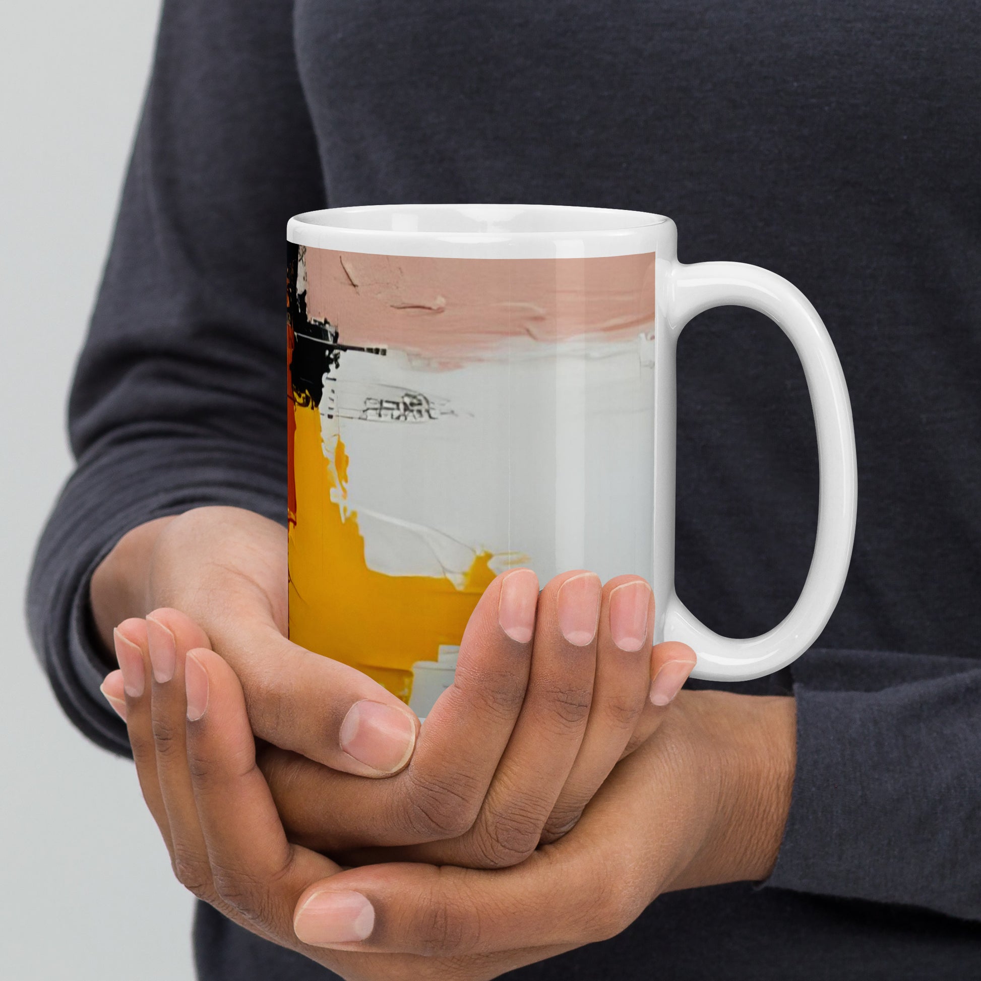ABSTRACT PAINT White glossy mug - ASHRILEYPRINTS