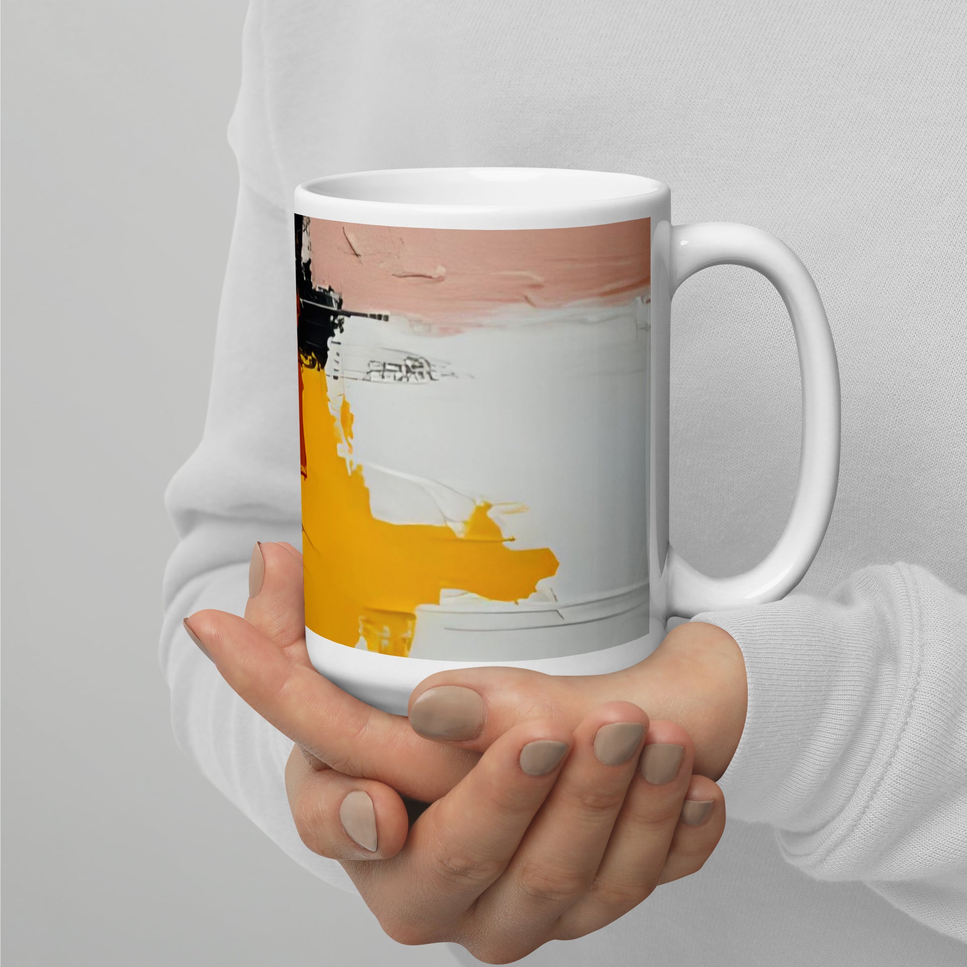 ABSTRACT PAINT White glossy mug - ASHRILEYPRINTS