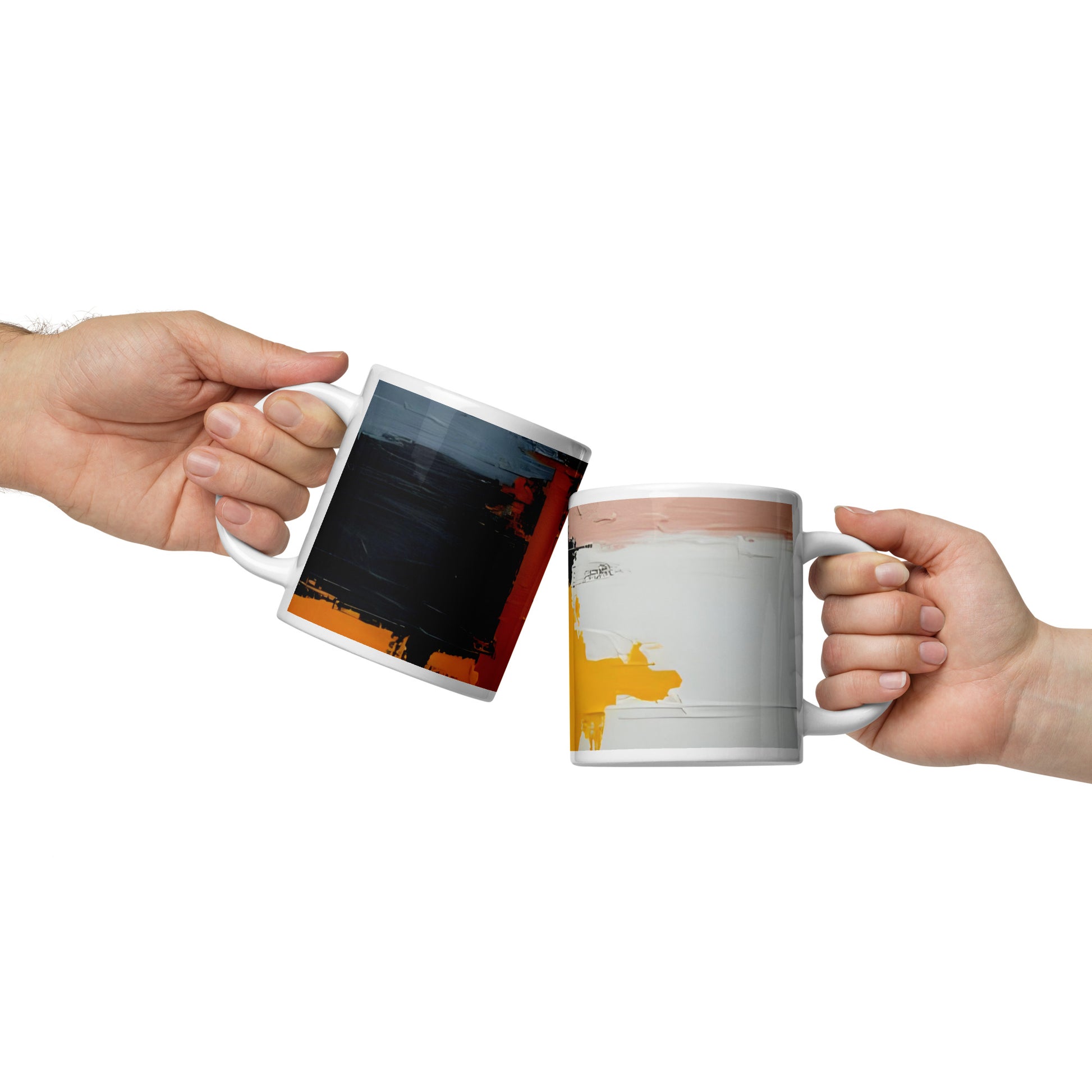 ABSTRACT PAINT White glossy mug - ASHRILEYPRINTS