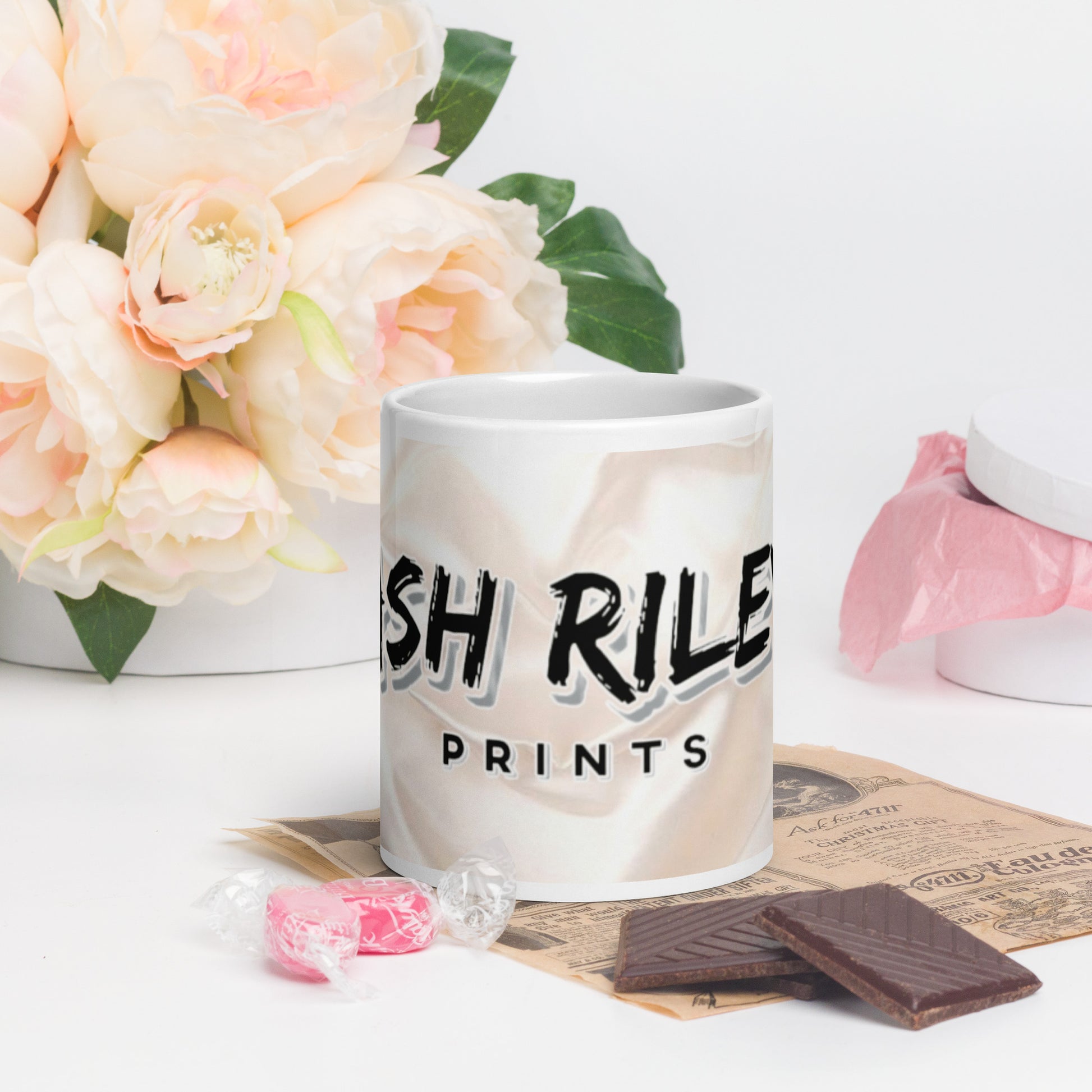 ASH RILEY PRINTS White glossy mug - ASHRILEYPRINTS