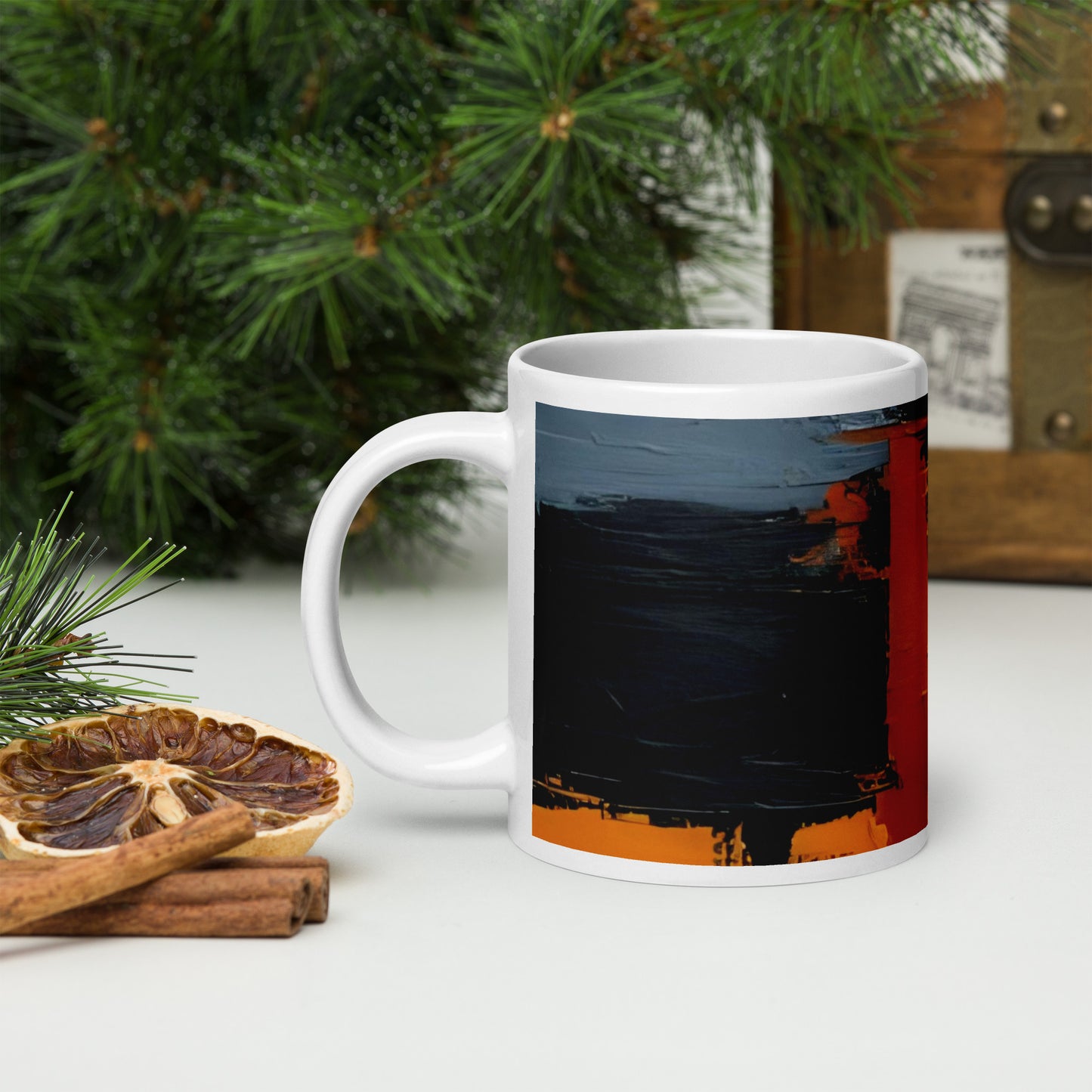 ABSTRACT PAINT White glossy mug - ASHRILEYPRINTS