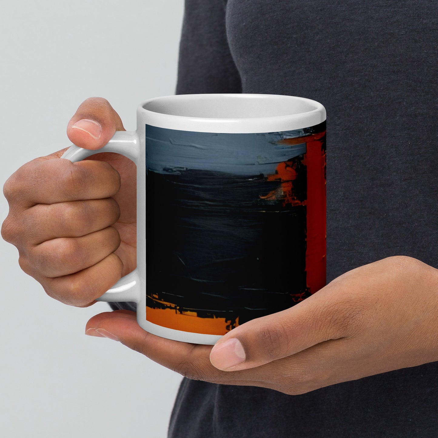 ABSTRACT PAINT White glossy mug - ASHRILEYPRINTS