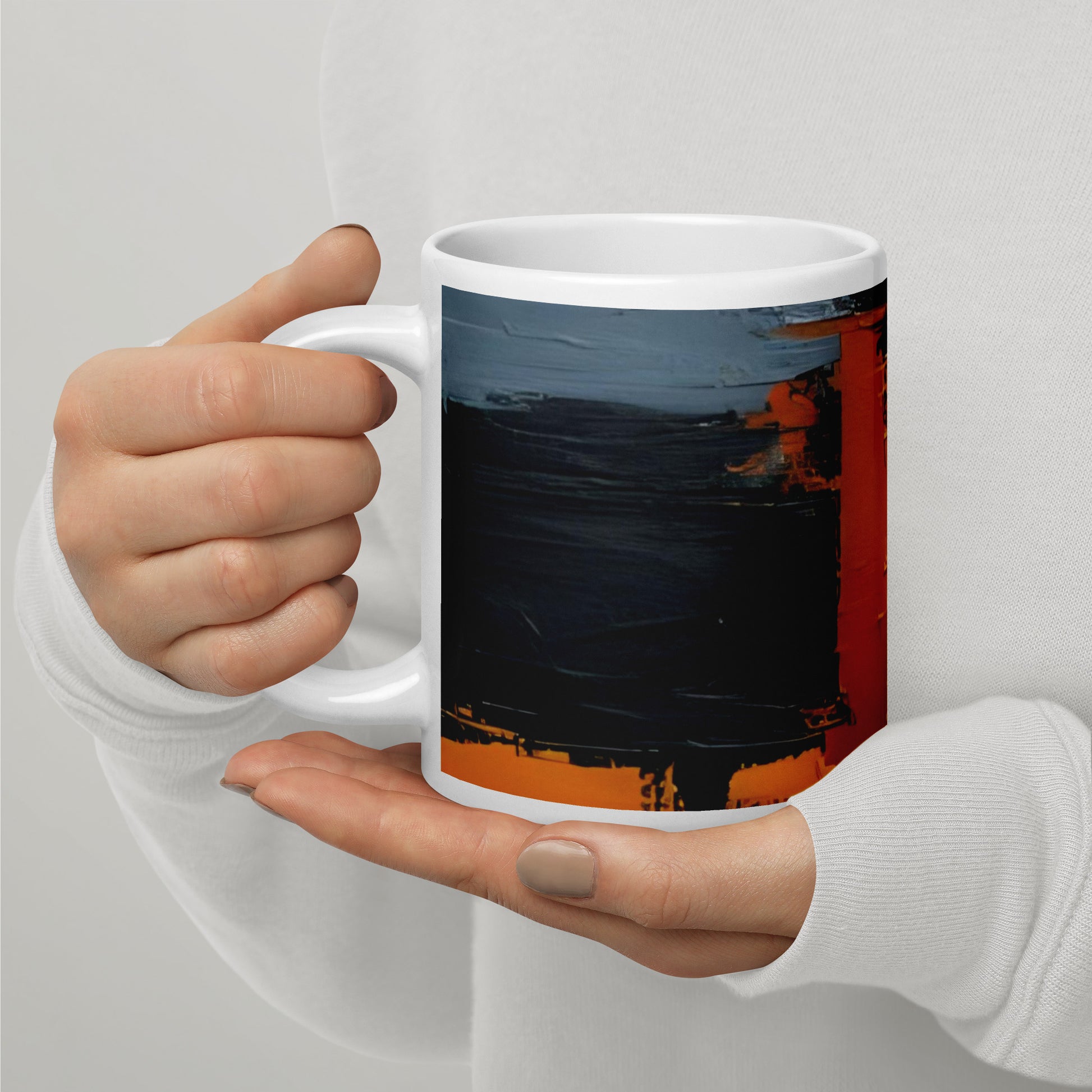ABSTRACT PAINT White glossy mug - ASHRILEYPRINTS