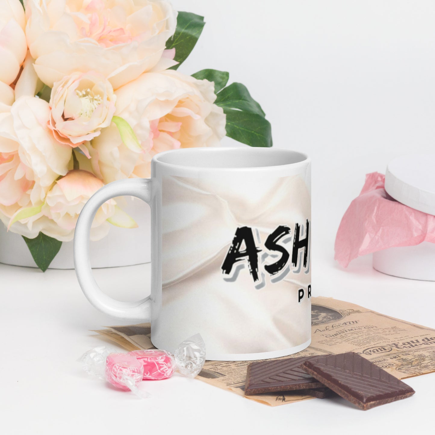 ASH RILEY PRINTS White glossy mug - ASHRILEYPRINTS