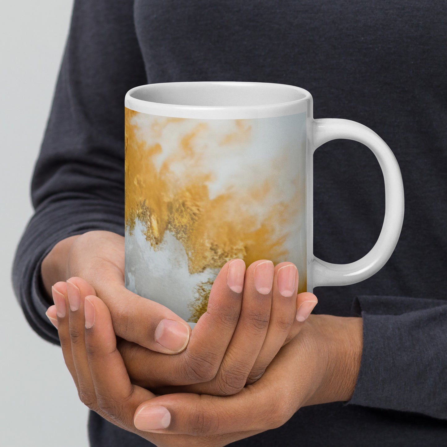 ABSTRACT WAVES White glossy mug - ASHRILEYPRINTS