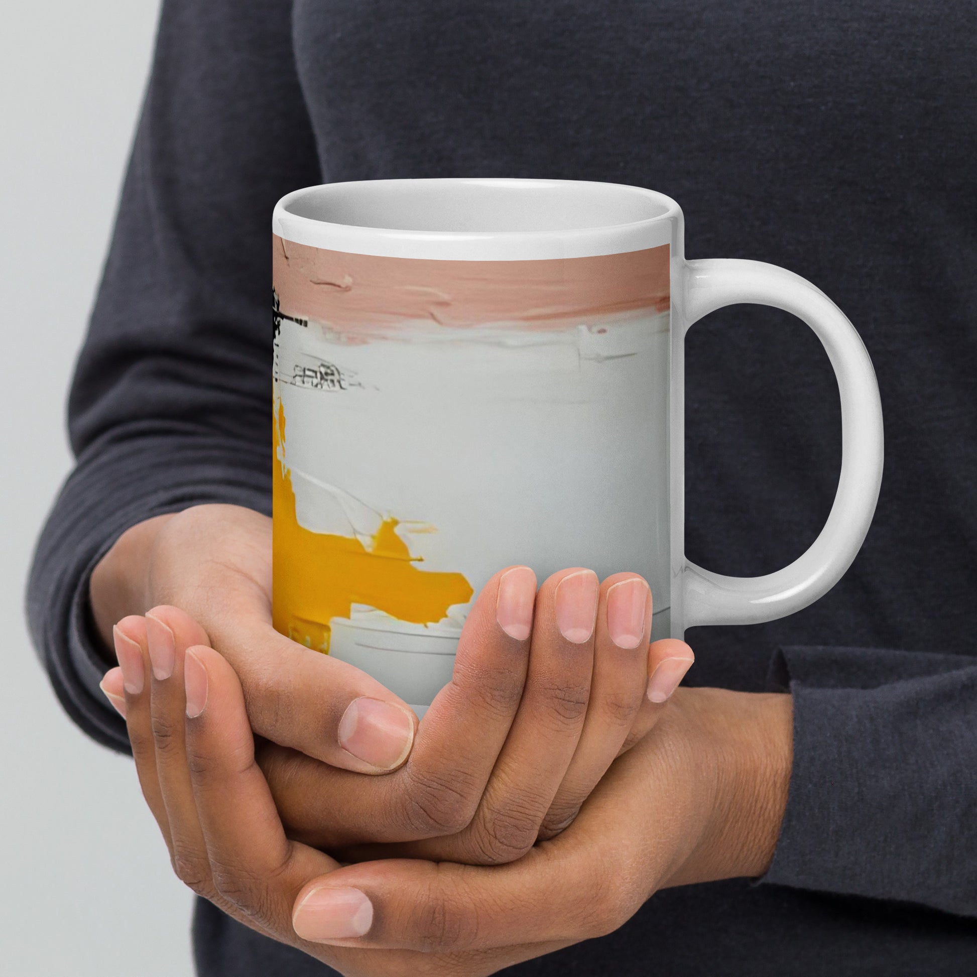 ABSTRACT PAINT White glossy mug - ASHRILEYPRINTS