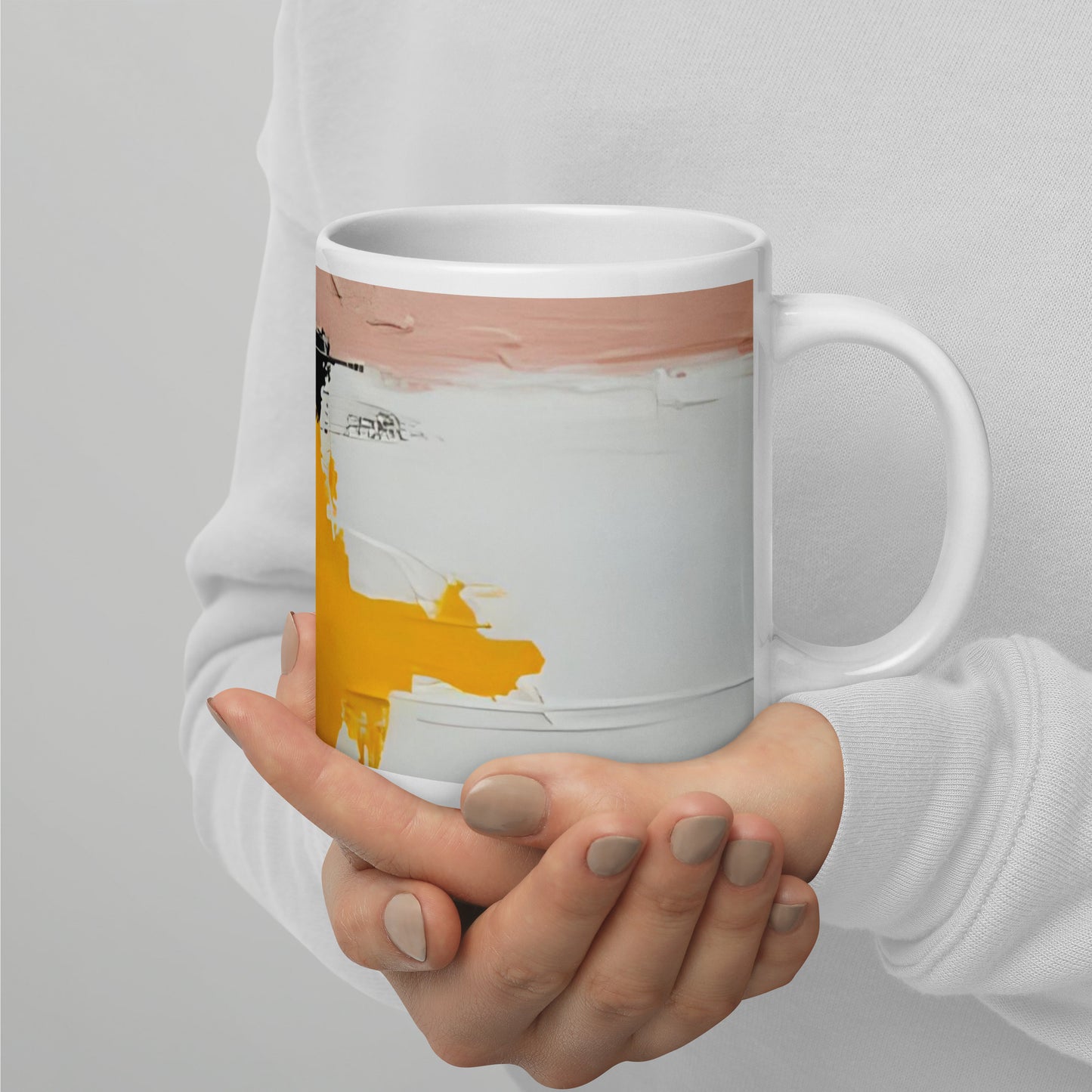 ABSTRACT PAINT White glossy mug - ASHRILEYPRINTS