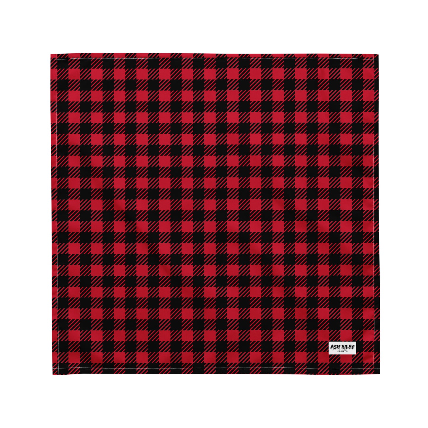 PLAID Red All-over print bandana