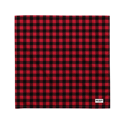 PLAID Red All-over print bandana