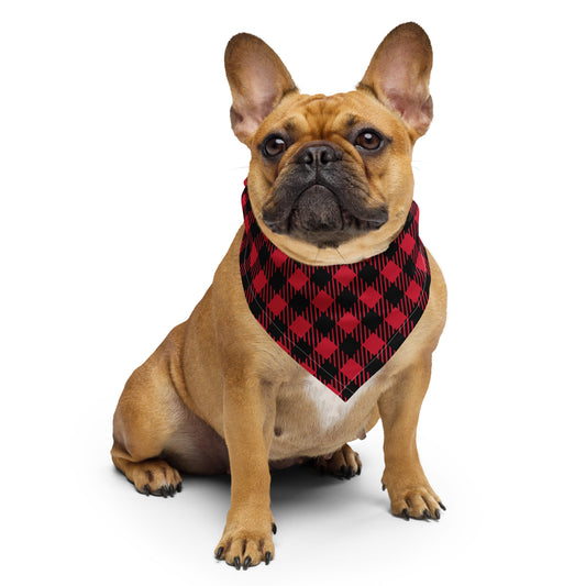 PLAID Red All-over print bandana
