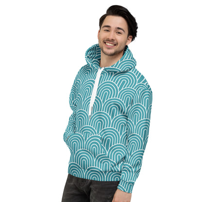 GEOMETRIC Blue Unisex Hoodie