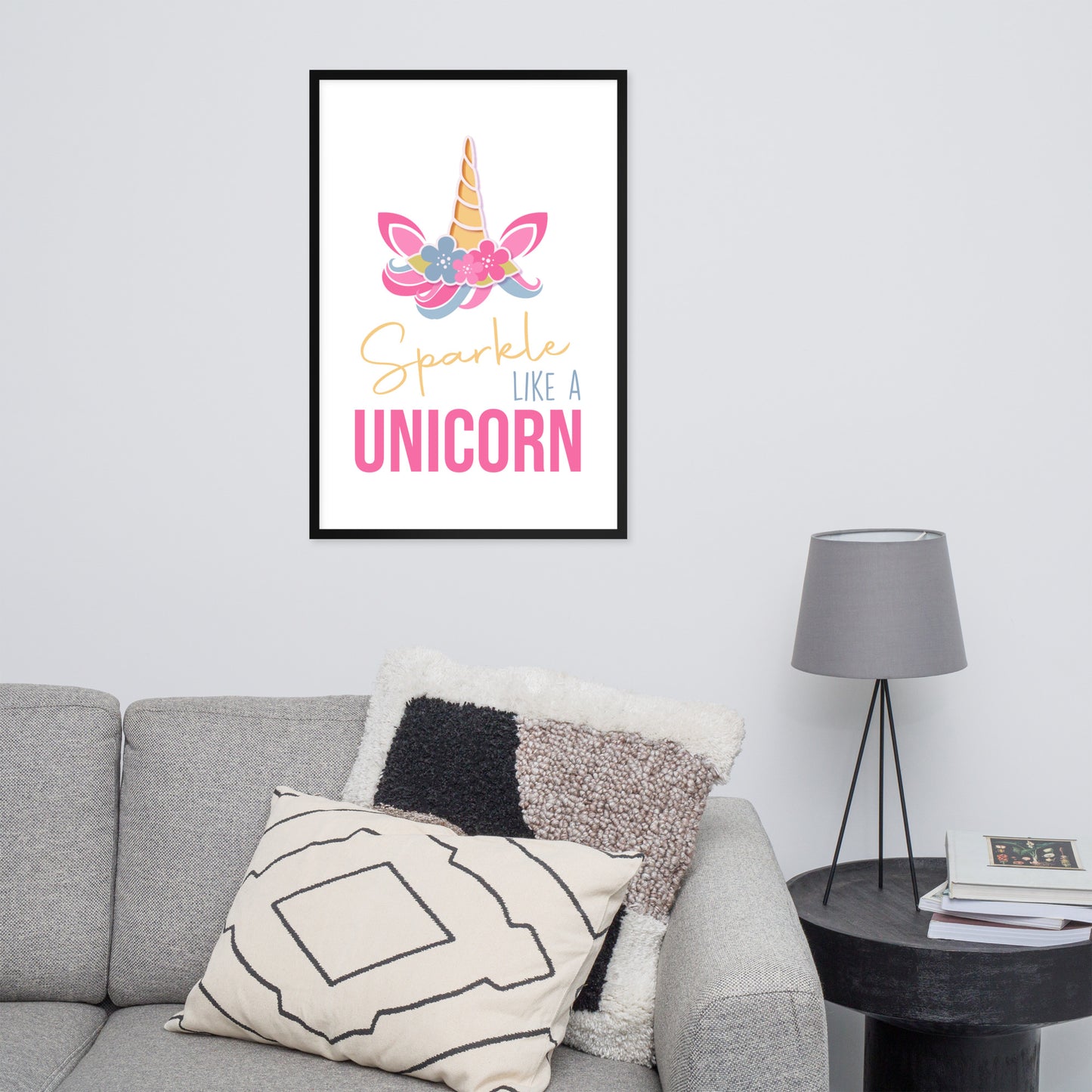 SPARKLE LIKE A UNICORN Framed matte paper poster - ASHRILEYPRINTS
