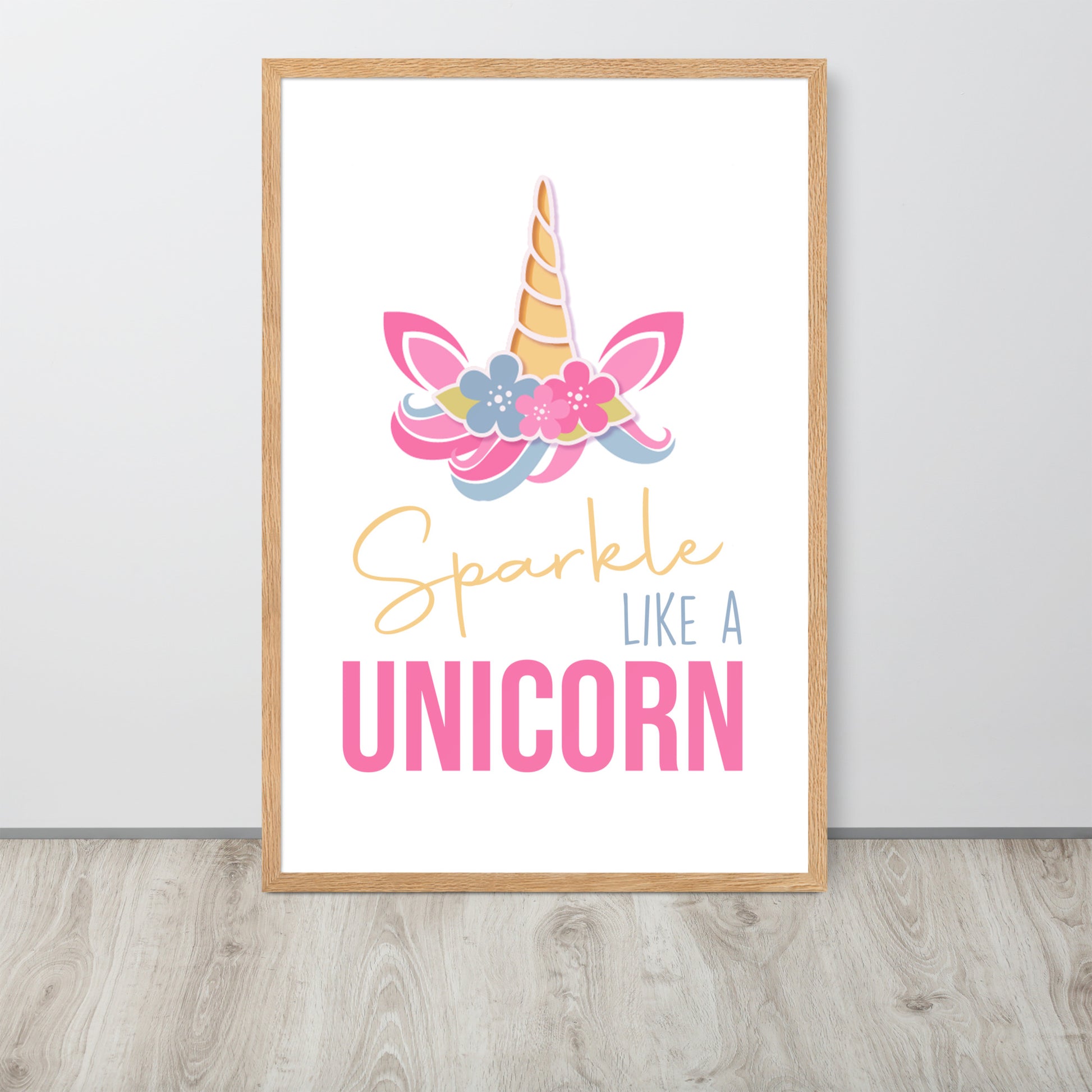 SPARKLE LIKE A UNICORN Framed matte paper poster - ASHRILEYPRINTS