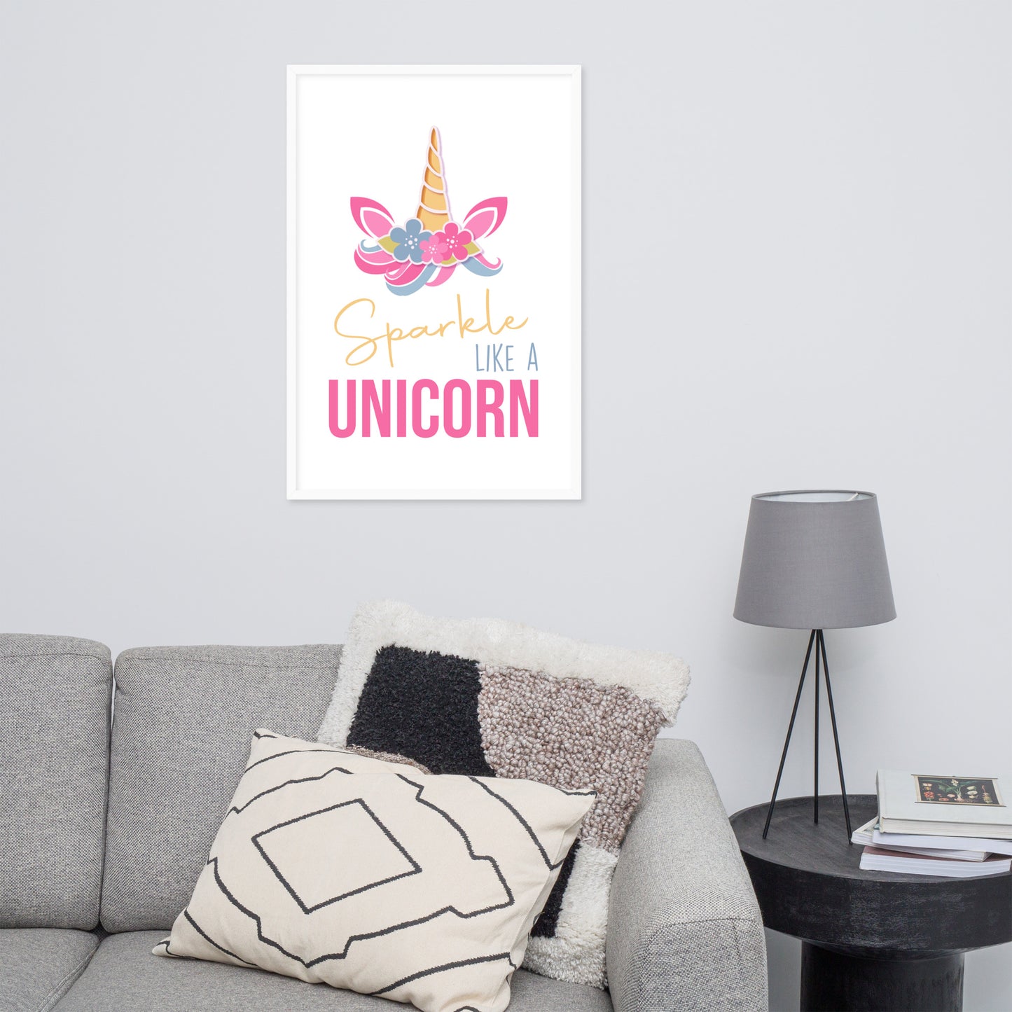 SPARKLE LIKE A UNICORN Framed matte paper poster - ASHRILEYPRINTS