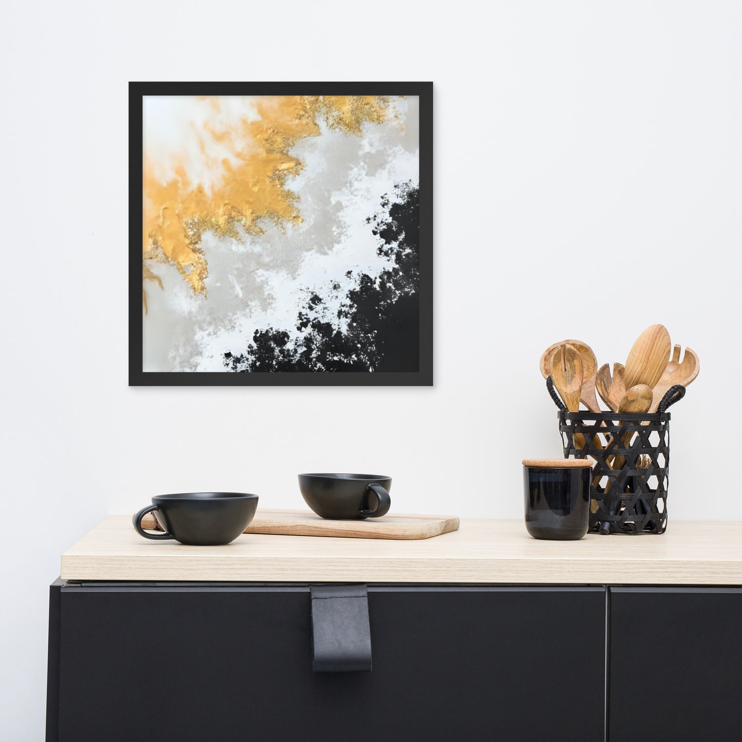 ABSTRACT DUTCH POUR Framed poster - AI Generated - ASHRILEYPRINTS