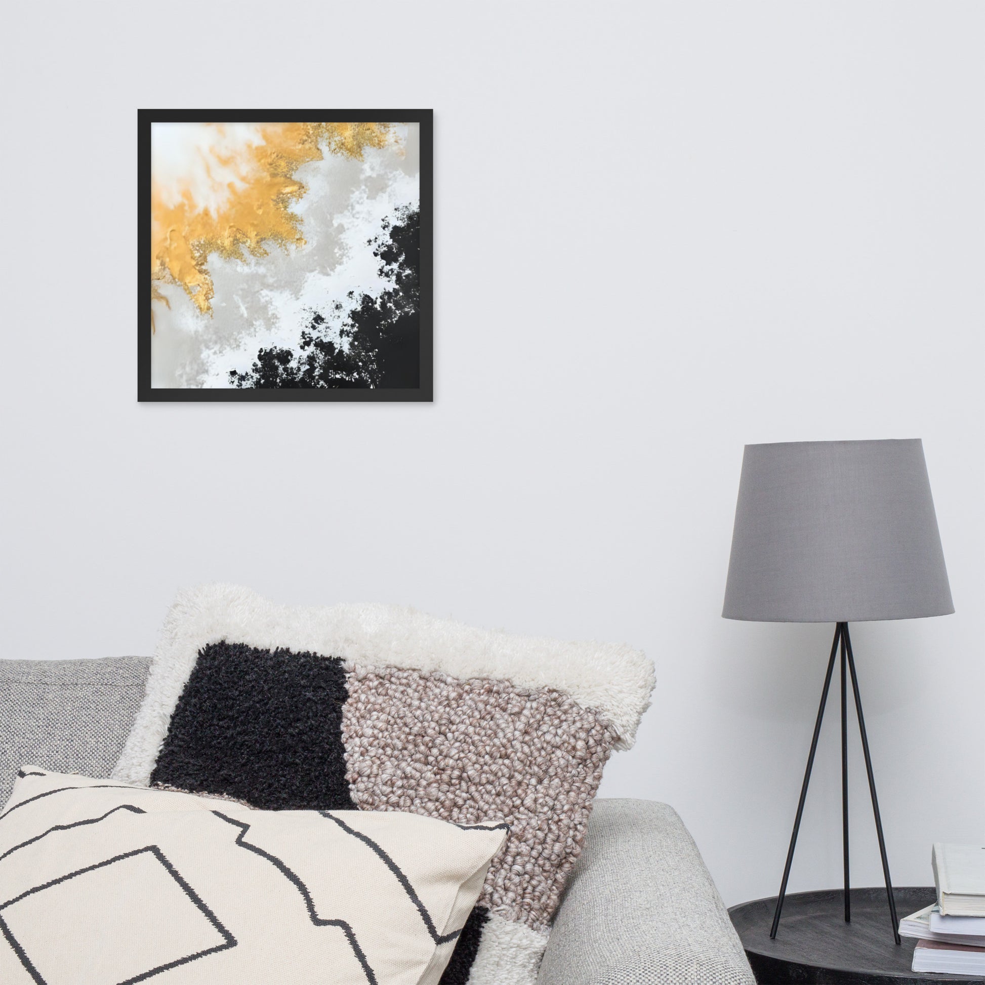 ABSTRACT DUTCH POUR Framed poster - AI Generated - ASHRILEYPRINTS