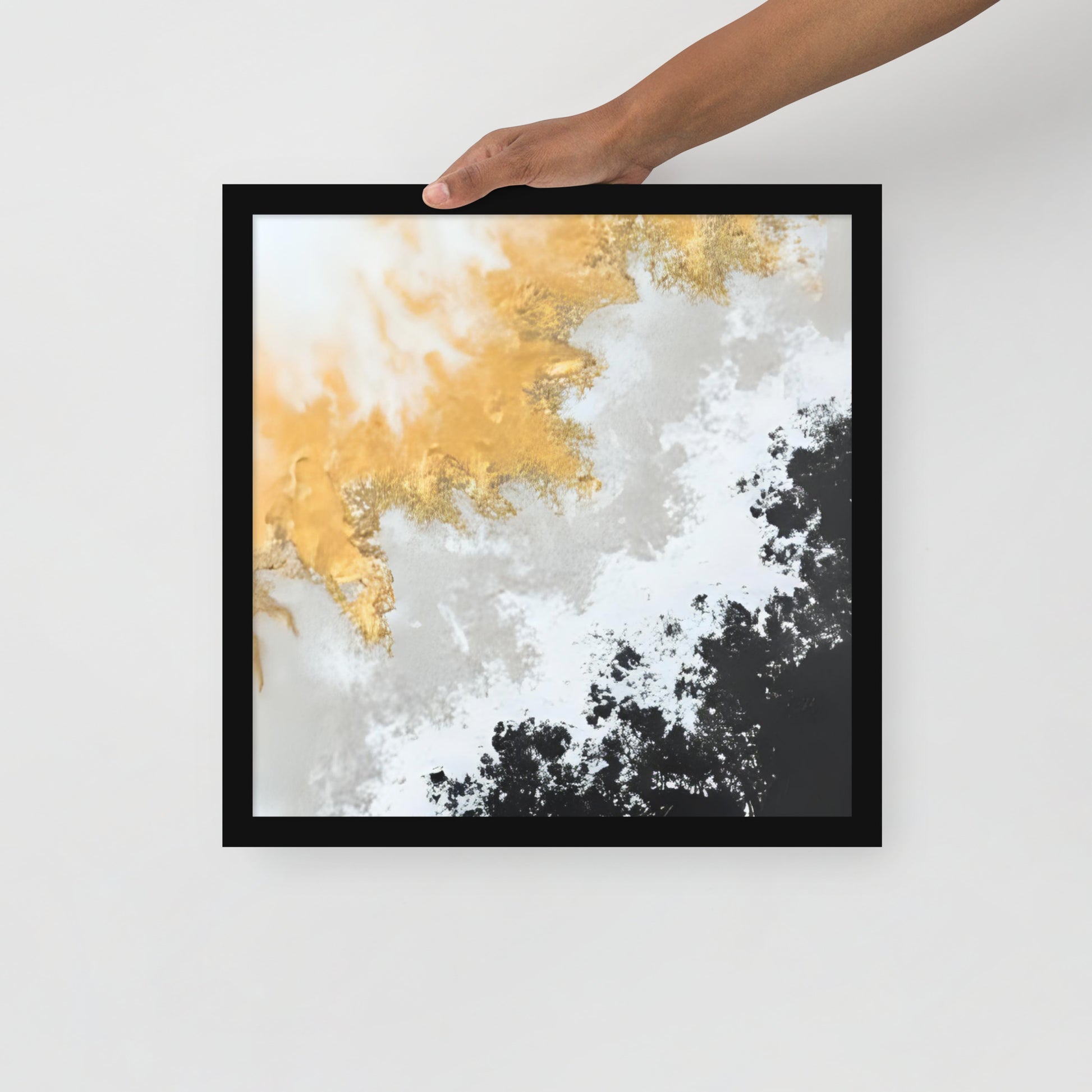 ABSTRACT DUTCH POUR Framed poster - AI Generated - ASHRILEYPRINTS