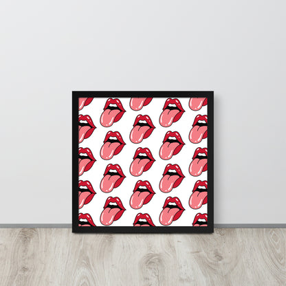 POP ART LIPS Framed poster