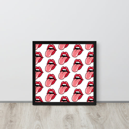 POP ART LIPS Framed poster