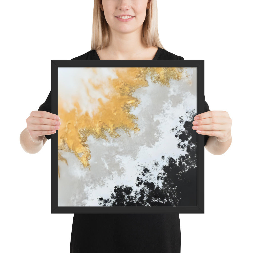 ABSTRACT DUTCH POUR Framed poster - AI Generated - ASHRILEYPRINTS