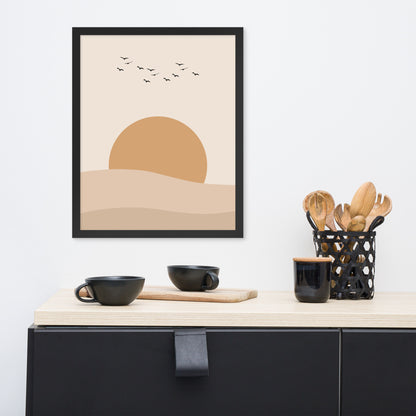 DESERT SUNSET Framed poster