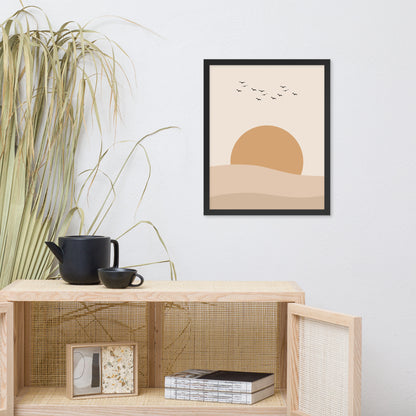 DESERT SUNSET Framed poster