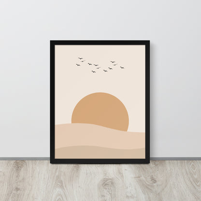 DESERT SUNSET Framed poster