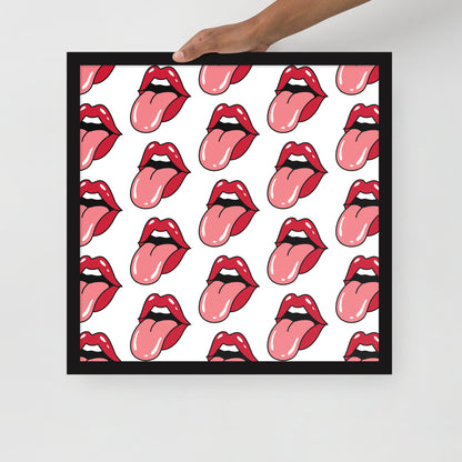 POP ART LIPS Framed poster