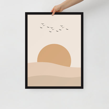 DESERT SUNSET Framed poster