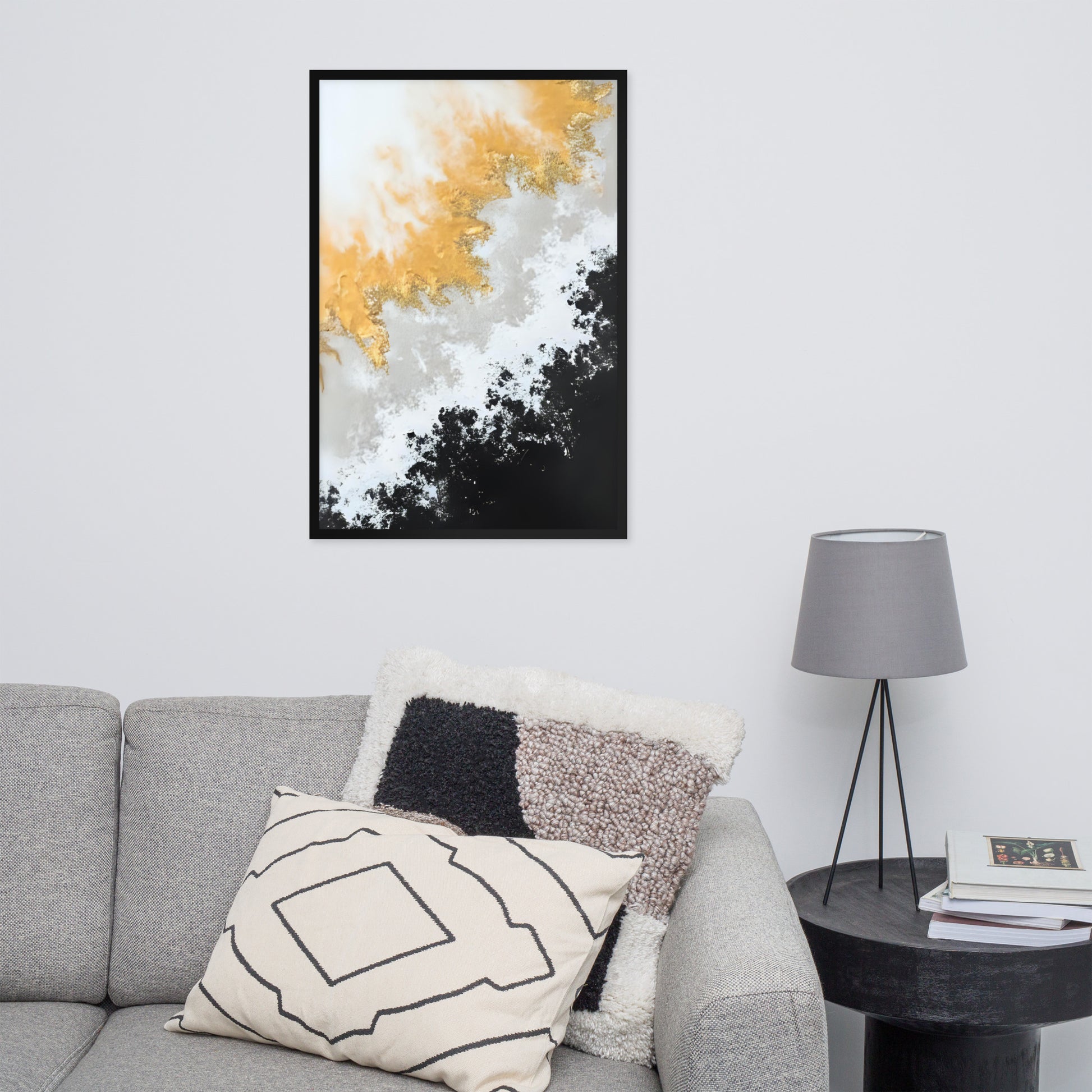 ABSTRACT DUTCH POUR Framed poster - AI Generated - ASHRILEYPRINTS