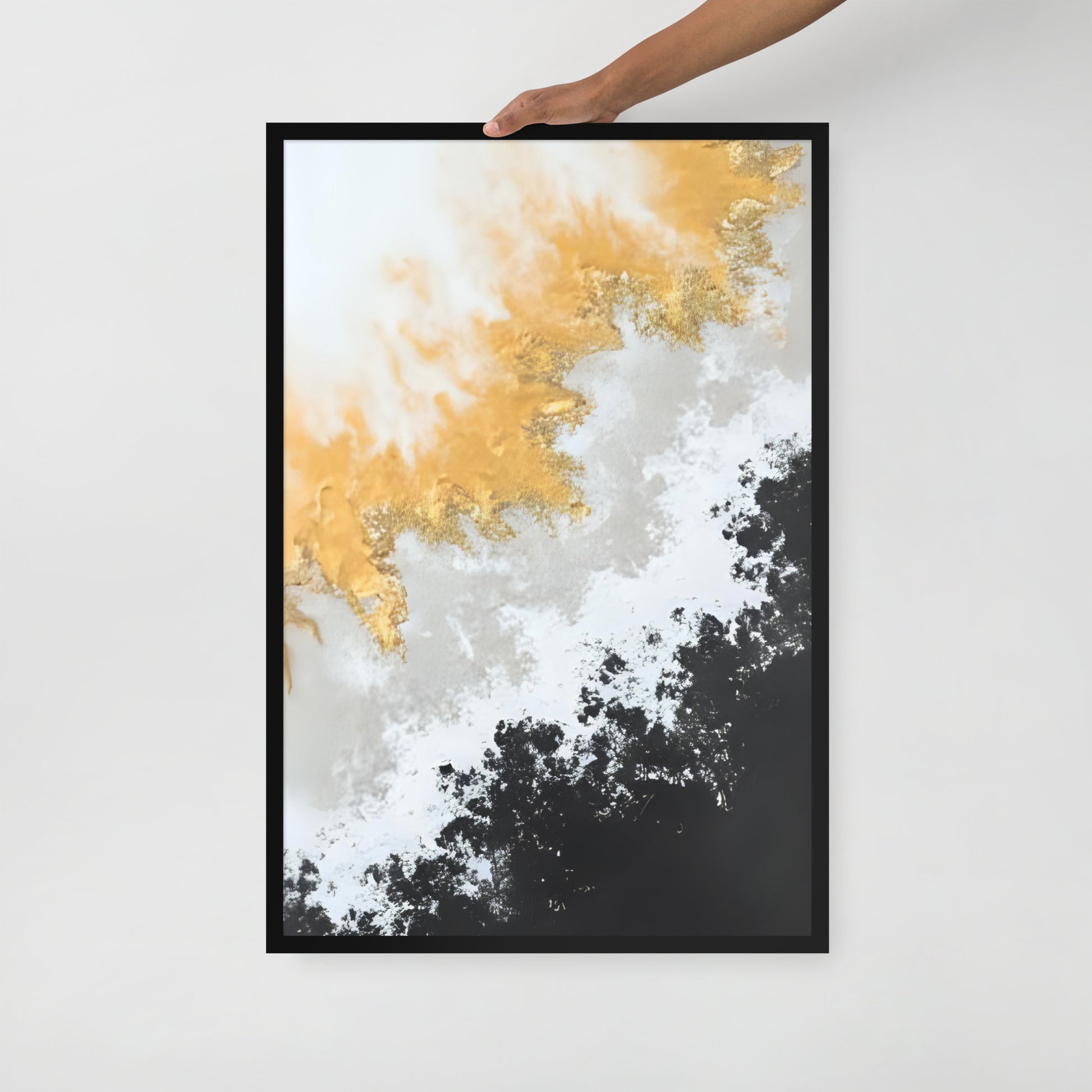 ABSTRACT DUTCH POUR Framed poster - AI Generated - ASHRILEYPRINTS
