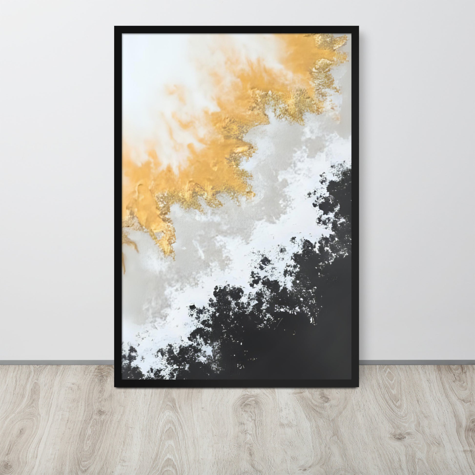 ABSTRACT DUTCH POUR Framed poster - AI Generated - ASHRILEYPRINTS