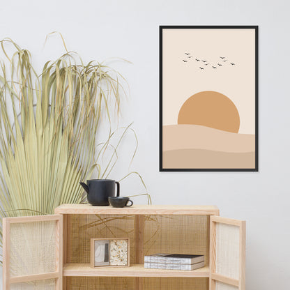 DESERT SUNSET Framed poster